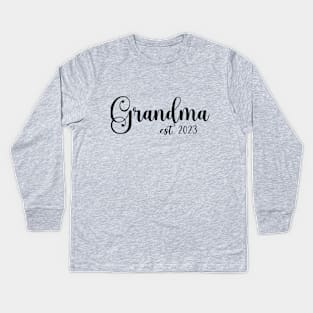 Grandma Est. 2023 Kids Long Sleeve T-Shirt
